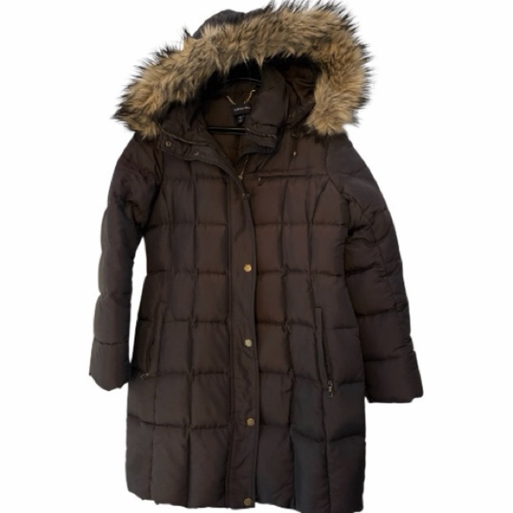 Lands' End Down Puffer Brown Winter Coat Size XS/2-4